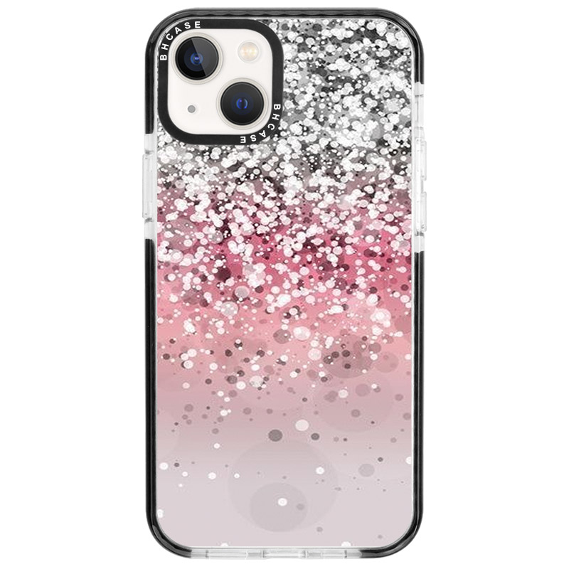 Glitter Pink Silver Coque iPhone 13 Mini
